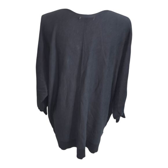 Max Studio Black V-Neck 3/4 Dolman‎ Sleeve Lightweight Sweater Plus Size 2X New - Picture 3 of 8